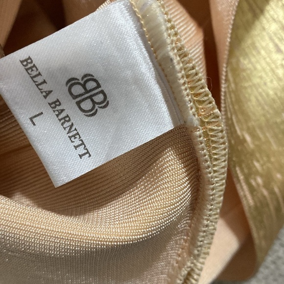 Bella Barnett Lika Elegant Gold One-Shoulder Dress bodycon women L event luxury - Picture 12 of 14